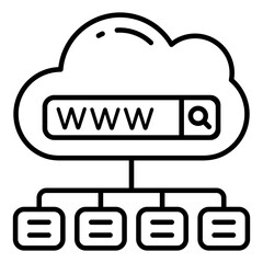 Wall Mural - trendy design icon of cloud browser