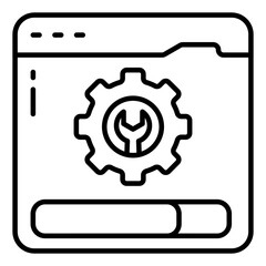 Wall Mural - A unique design icon of web setting