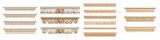 Ornate Decorative Molding Collection on White Background