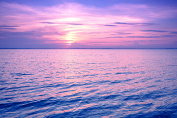 Wall Mural - Seascape in early morning, sunrise over the sea. Nature landscape