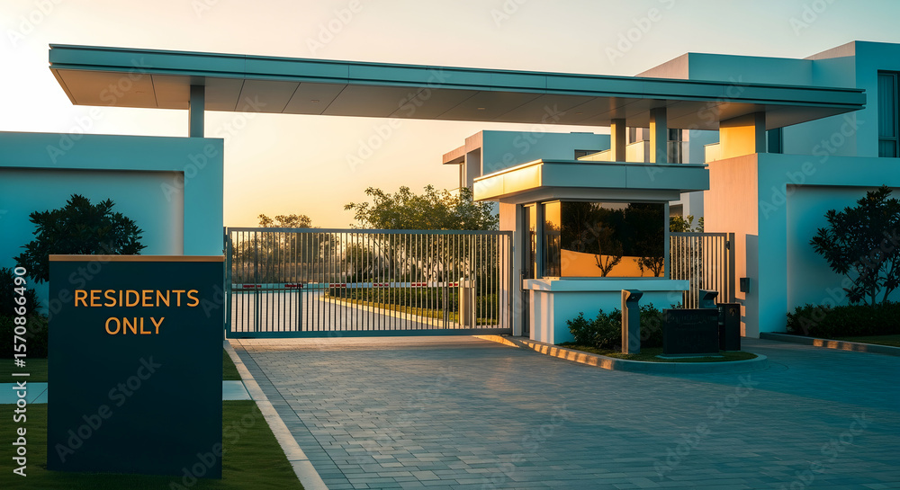 Exclusive Community Entrance With Modern Architecture And Security At ...
