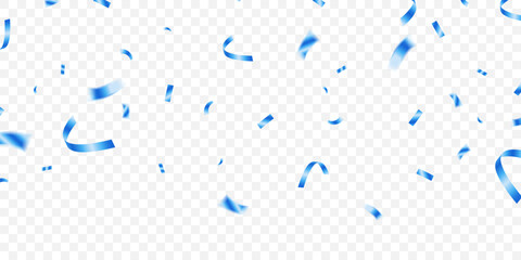 Wall Mural - Amazing blue confetti background zigzag down for celebration. Vector illustration of festive decoration.