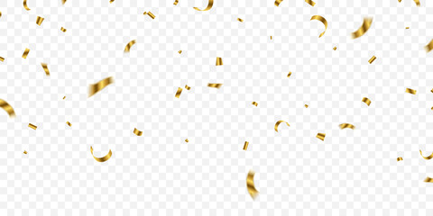 Wall Mural - stunning golden confetti background zigzag down for celebration. vector illustration of festive deco
