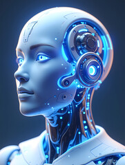 Wall Mural - network robot artificial intelligence future technology digital intelligence illustration