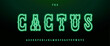 © artyway - Green neon alphabet, western glowing letters, vintage latin font for fiesta logo, Texas sign, party headline, carnival banner, Mexican nightlife, luminous gambling typographic design. Vector typeset