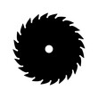 © Siam - Circular Saw Blade Silhouette with Sharp Teeth and Central Hole
