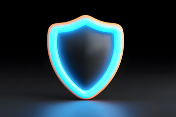 Wall Mural - 3d technology shield icon cybersecurity data protection business context