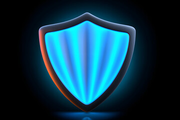 Wall Mural - 3d technology shield icon cybersecurity data protection business context