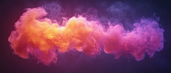 Wall Mural - swirling clouds in gradient hues of orange and purple against a dark backdrop create mesmerizing eff