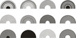 © Mehmed - Abstract semicircle shapes vector design elements set minimalist background