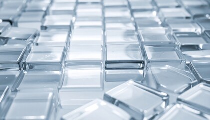 Blue Glass Cubes Texture Background