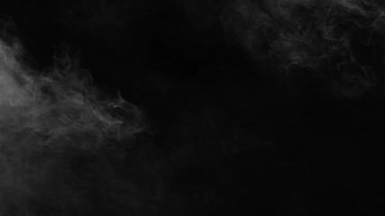 Wall Mural - very subtle, dark fog textures linger in corners of black screen. minimalist overlay for creating a 