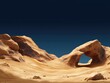 © Vladyslav Bashutskyy - Unique rock formation in a desert landscape under a clear blue sky during daylight hours