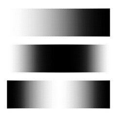 Wall Mural - halftone frame rectangle. black halftone rectangle frame set. dotted gradient border collection. pop