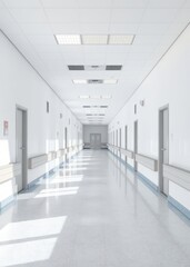  Corridor in hospital corridor Empty room interior design architecture blank design room