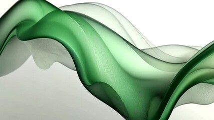 Wall Mural - elegant abstract green wave animation background for creative projects and designs