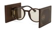 © Subu.STD - Stylish glasses, book-shaped panels, brown leather