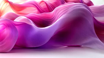 Wall Mural - elegant abstract wave animation with flowing pastel colors in a seamless loop background