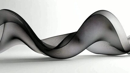 Wall Mural - elegant abstract wave pattern on white background for creative design projects