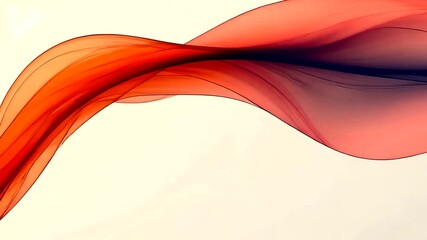 Wall Mural - elegant and abstract red smoke wave pattern animated background - visual effects