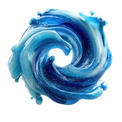 Wall Mural - swirling blue and white abstract ocean wave texture creation