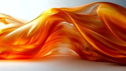 Wall Mural - Elegant golden wave design abstract flowing motion background with light and shadow