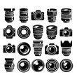 © MS - set of camera lens icons