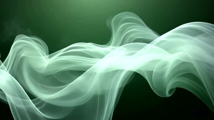 Wall Mural - elegant green smoke animation background for creative projects and visual designs