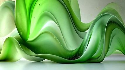 Wall Mural - elegant green wave abstract background for creative projects and visual design