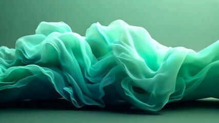 Wall Mural - elegant light green abstract wave background loop for creative and serene visuals