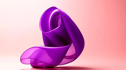 Wall Mural - elegant purple fabric flowing in sequence, abstract motion and modern aesthetic