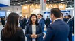 © Gilang - Confident business woman interacting with colleagues at a convention floor
