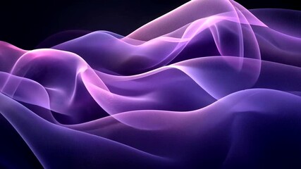 Wall Mural - elegant purple waves abstract background with smooth, flowing lines and subtle gradient lighting