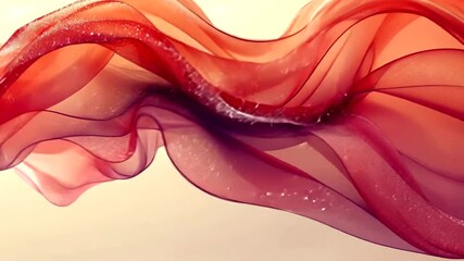 Wall Mural - elegant red fabric waves with glittering details for abstract backgrounds and visuals