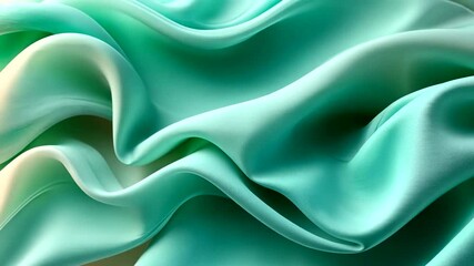 Wall Mural - elegant teal fabric texture with soft waves for backgrounds and design applications