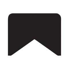 Simple Bookmark Icon Minimalist Black Bookmark Design Element