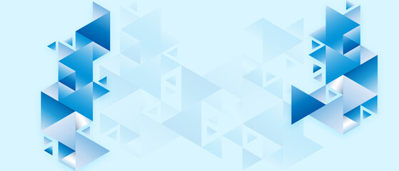 Canvas Print - modern business blue background with triangle shapes