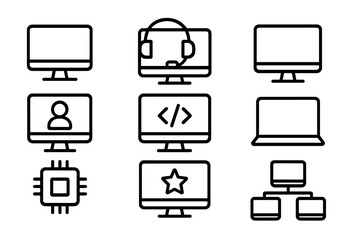 Technology and communication line vector illustration for digital concepts and software design