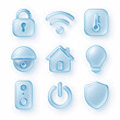 © edo - Home Automation Glass Icon Set Seamlessly Control Your Smart Home Devices