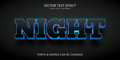 Wall Mural - Glow blue style editable text effect