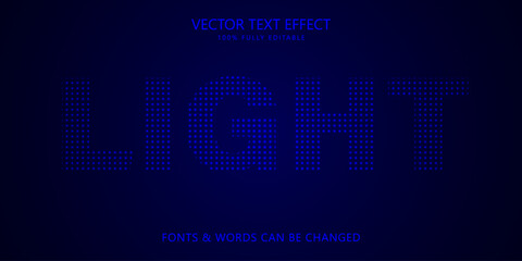 Wall Mural - Light editable text effect
