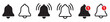 © MD - Notification bell icon set vector illustration.