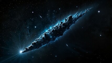 Wall Mural - A comet as a messenger, carrying cosmic energy across the universe.