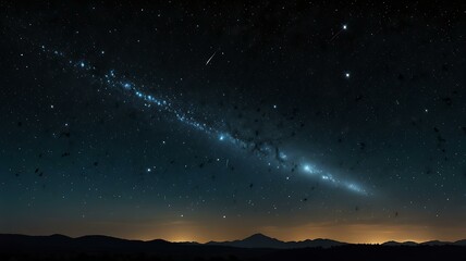 Wall Mural - A comet leaving a trail of shimmering cosmic energy.
