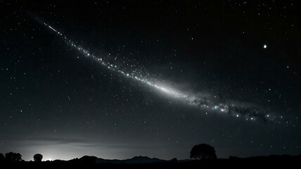 Wall Mural - A comet leaving a trail of shimmering cosmic energy.