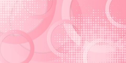 Wall Mural - overlapping pink circles in a simple abstract design suitable for backgrounds