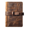 © MMM - Vintage leather notebook with a strap closure [Transparent Background PNG].