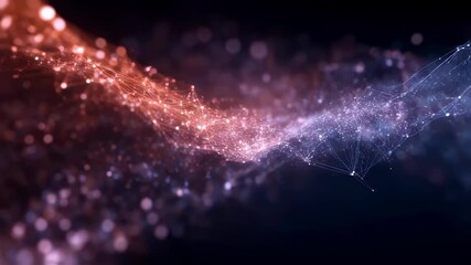 Wall Mural - abstract technology background featuring glowing plexus lines and dots forming a dynamic network, sy