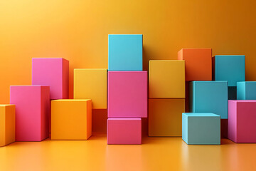 Wall Mural - textured 3d colorful background. ai generated image