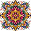 © MDRAYHAN - Vector Clipart of a Diwali Rangoli: Vibrant Floor Art for Festive Celebrations